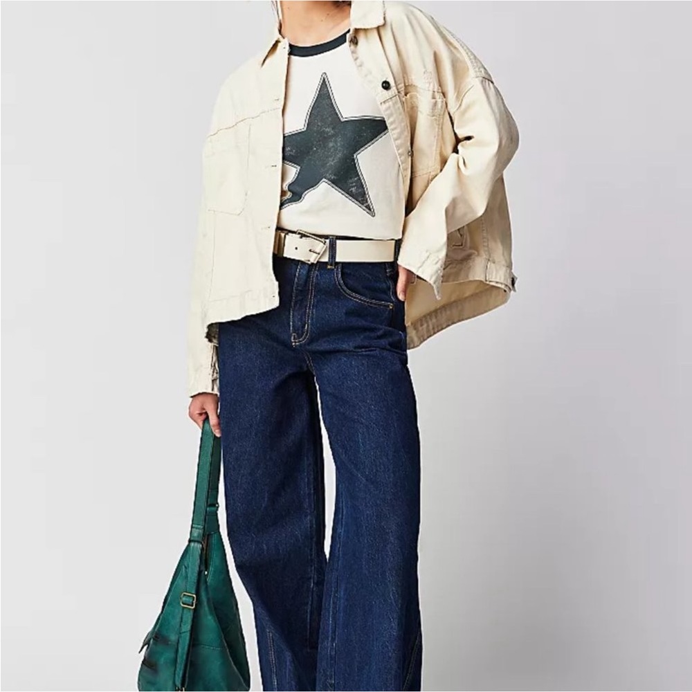 DAYDREAMER Classic Star Graphic Oversized Ringer Tee Stone Vintage Size XL - Picture 8 of 9